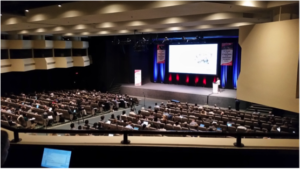 Jerry’s balcony view of OTS 2016 presentations at the Centre Mont-Royal venue